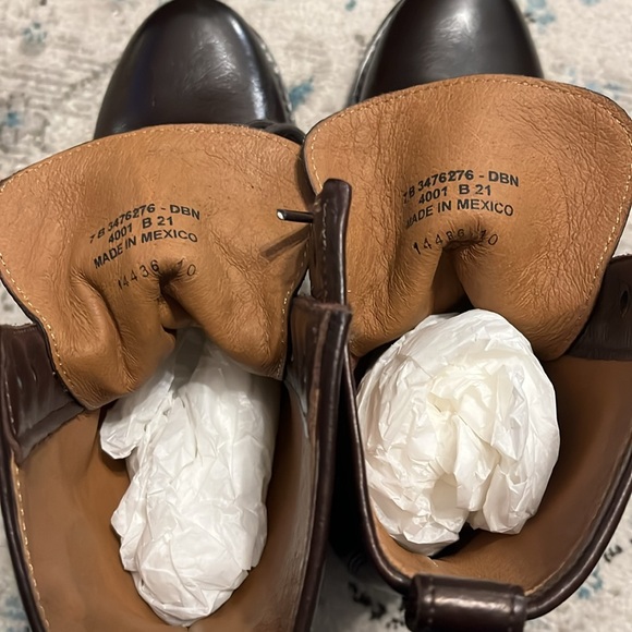 NWT Frye Veronica Combat Dark Brown Boots Size 7 - Picture 13 of 17